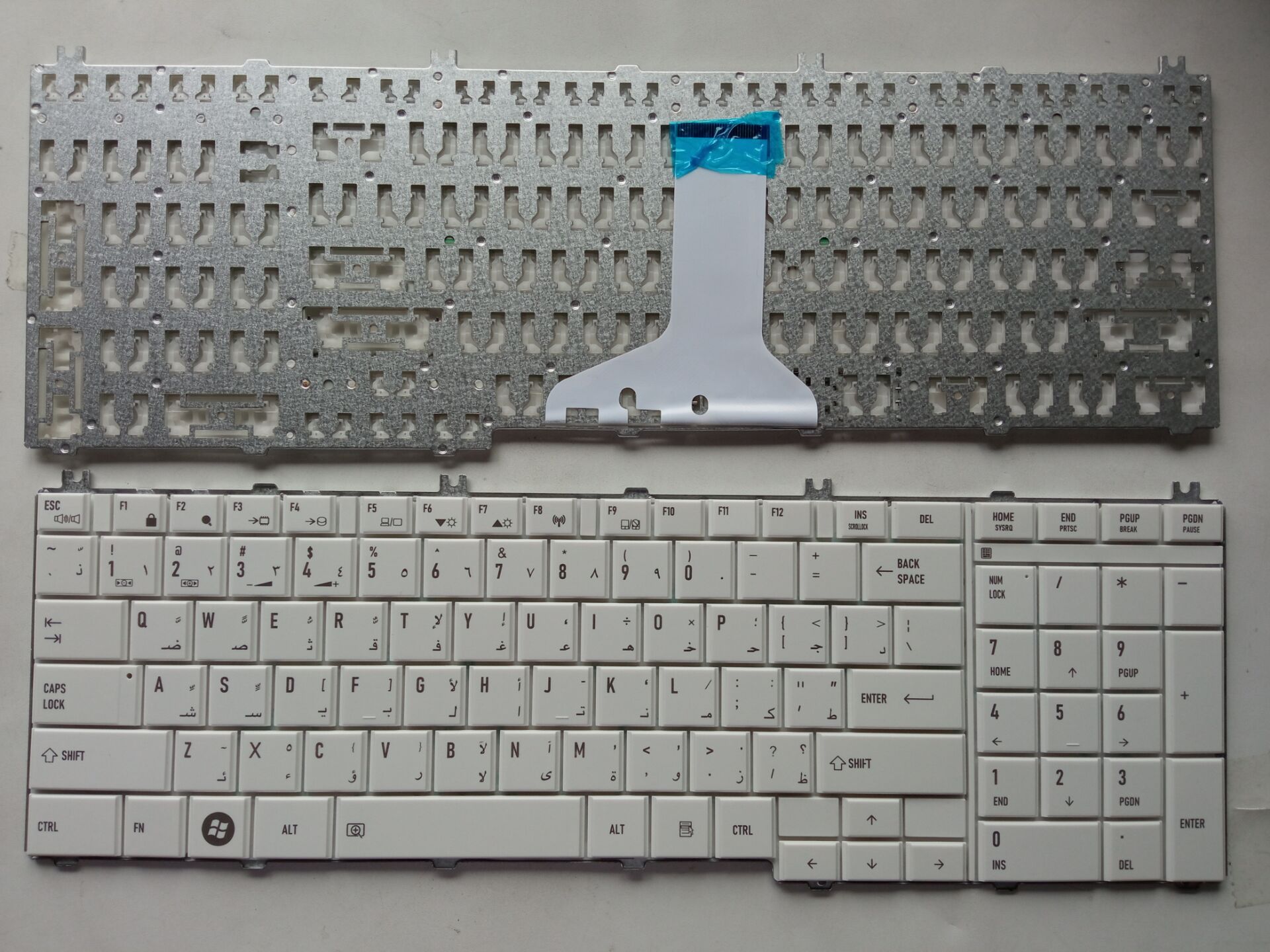 Picture of New Replacement Laptop Keyboard For TOSHIBA C650 WHITE (OEM) AR Layout